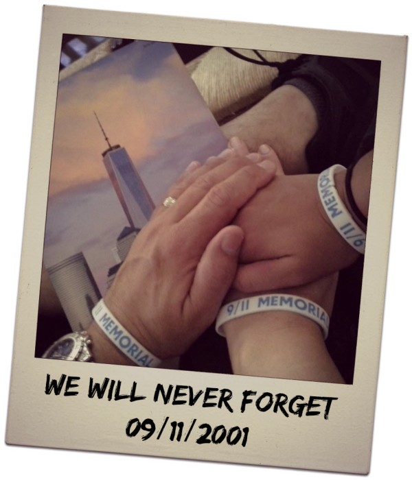 9-11 - We will never forget hands